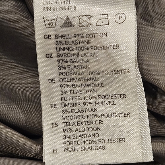 H&M SZ 6 V-Neck Light Army Green Sleeveless Shift Midi Dress Back Slit & Zipper - Picture 4 of 12